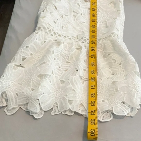 NY Collection Elegant White Lace Evening Gown size S - Picture 11 of 12